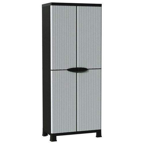 Opbevaringsskab 68x39x171,5 cm rattandesign plastik