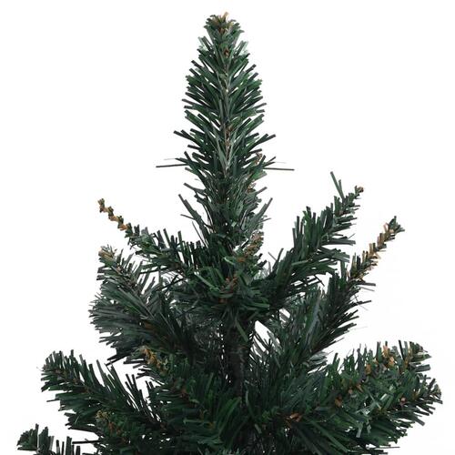 Kunstigt juletræ med juletræsfod 90 cm PVC grøn