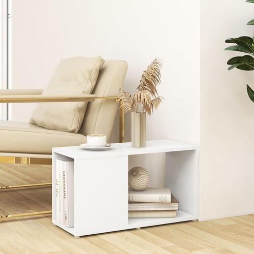 Tv-bord 60x24x32 cm konstrueret træ hvid