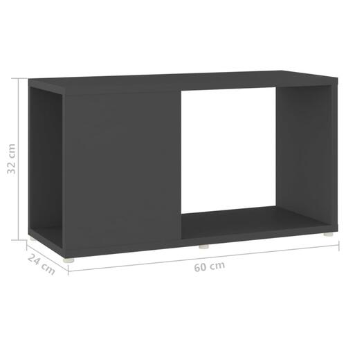 Tv-bord 60x24x32 cm konstrueret træ grå