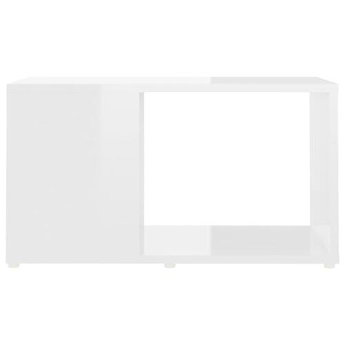Tv-bord 60x24x32 cm konstrueret træ hvid højglans