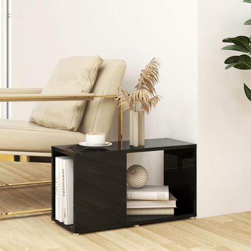 Tv-bord 60x24x32 cm konstrueret træ sort højglans