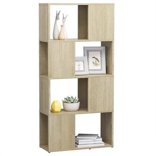 Bogreol/rumdeler 60x24x124,5 cm konstrueret træ sonoma-eg