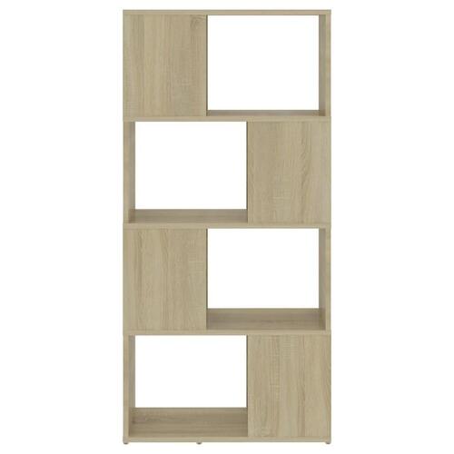 Bogreol/rumdeler 60x24x124,5 cm konstrueret træ sonoma-eg