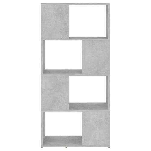 Bogreol/rumdeler 60x24x124,5 cm konstrueret træ betongrå