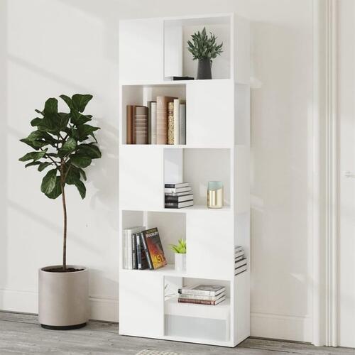 Bogreol/rumdeler 60x24x155 cm spånplade hvid