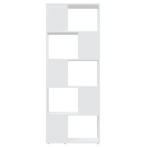 Bogreol/rumdeler 60x24x155 cm spånplade hvid