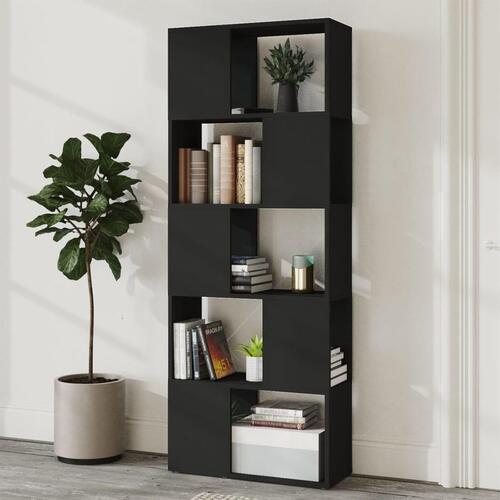 Bogreol/rumdeler 60x24x155 cm spånplade sort