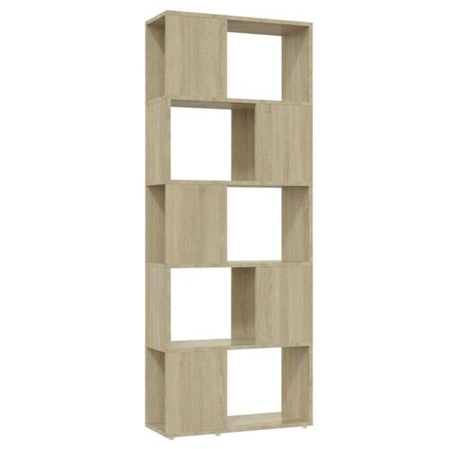 Bogskab/rumdeler 60x24x155 cm spånplade sonoma-eg