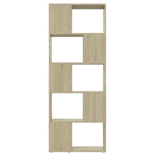 Bogskab/rumdeler 60x24x155 cm spånplade sonoma-eg