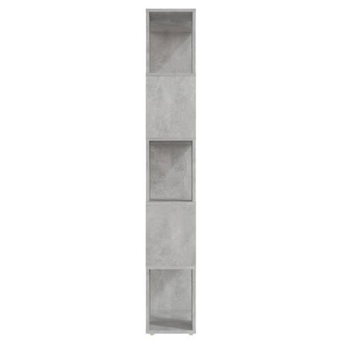 Bogskab/rumdeler 60x24x155 cm spånplade betongrå