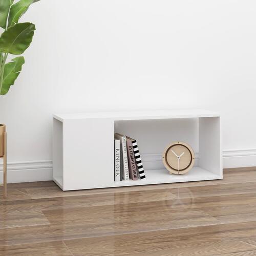Tv-bord 80x24x32 cm konstrueret træ hvid