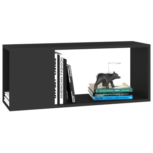 Tv-bord 80x24x32 cm konstrueret træ sort