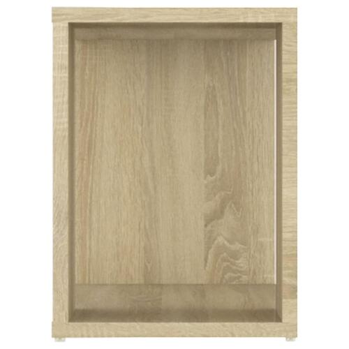 Tv-bord 80x24x32 cm konstrueret træ sonoma-eg