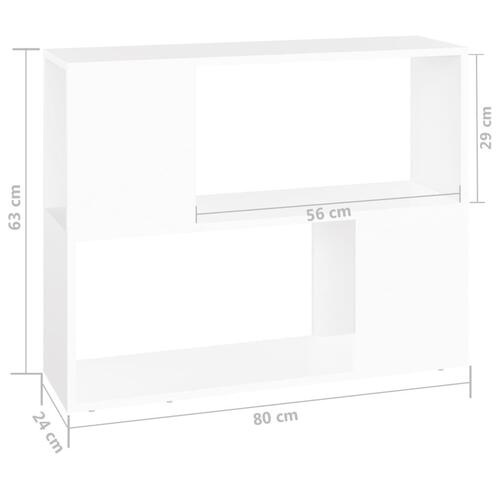 Tv-bord 80x24x63 cm konstrueret træ hvid