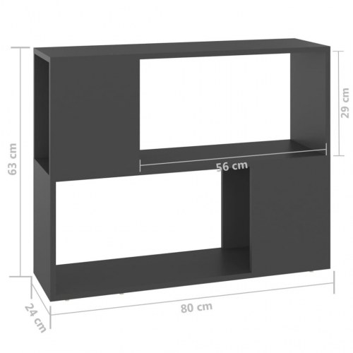 Tv-bord 80x24x63 cm konstrueret træ grå