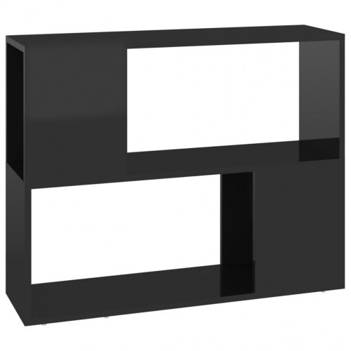Tv-bord 80x24x63 cm konstrueret træ sort højglans