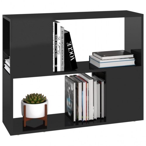Tv-bord 80x24x63 cm konstrueret træ sort højglans