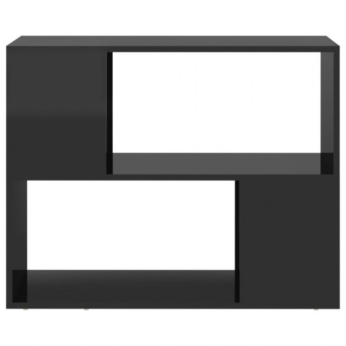 Tv-bord 80x24x63 cm konstrueret træ sort højglans