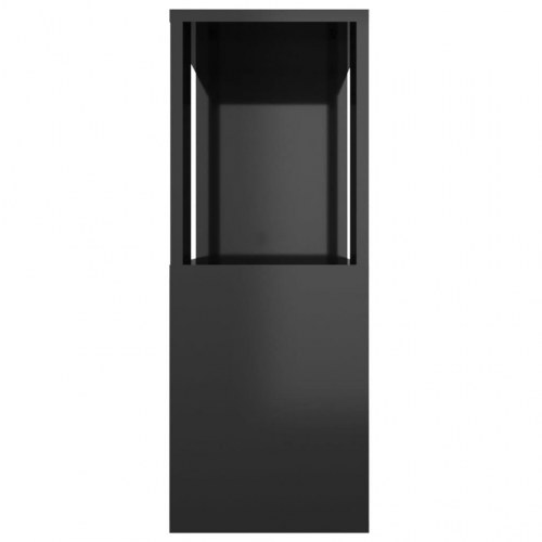Tv-bord 80x24x63 cm konstrueret træ sort højglans