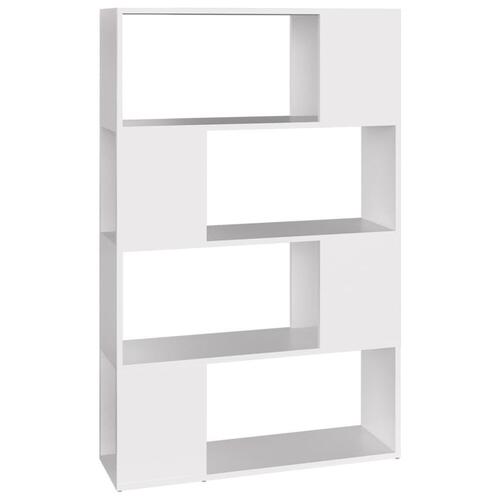 Bogreol/rumdeler 80x24x124,5 cm konstrueret træ hvid