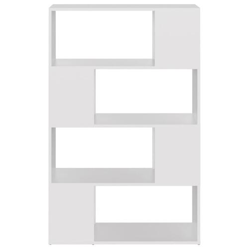Bogreol/rumdeler 80x24x124,5 cm konstrueret træ hvid