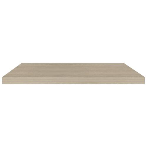 Væghylder 2 stk. 80x23,5x3,8 cm MDF egetræsfarve