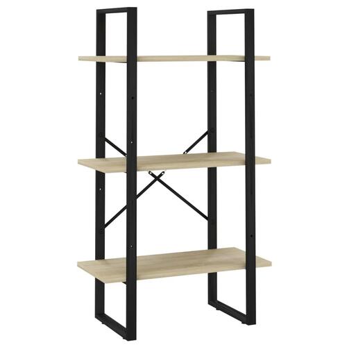 Opbevaringsreol 60x30x105 cm konstrueret træ sonoma-eg