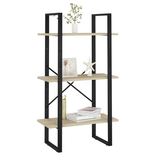 Opbevaringsreol 60x30x105 cm konstrueret træ sonoma-eg