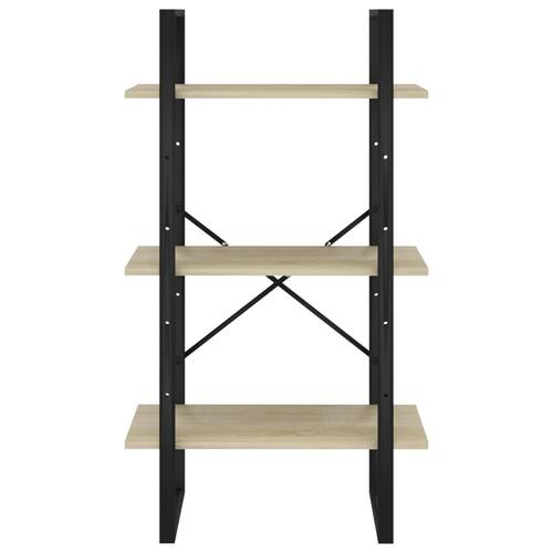 Opbevaringsreol 60x30x105 cm konstrueret træ sonoma-eg