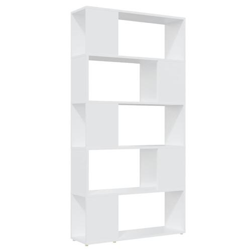 Bogreol/rumdeler 80x24x155 cm spånplade hvid