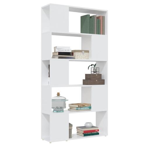 Bogreol/rumdeler 80x24x155 cm spånplade hvid
