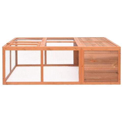 Udendørs dyrebur 150x100x50 cm massivt grantræ