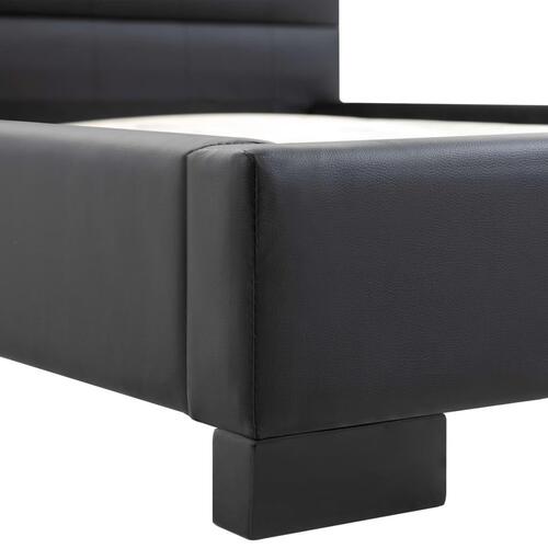 Sengestel 200 x 180 cm kunstlæder sort