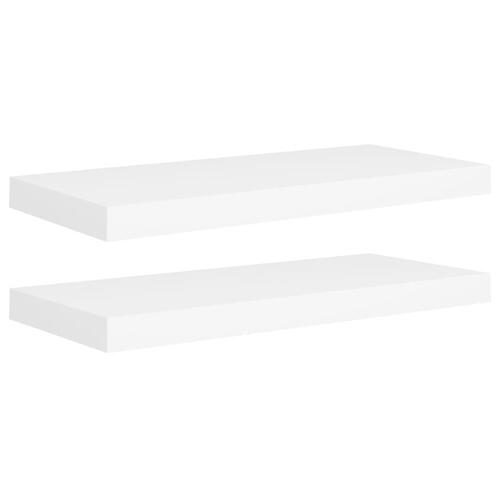 Væghylder 2 stk. 60x23,5x3,8 cm MDF hvid