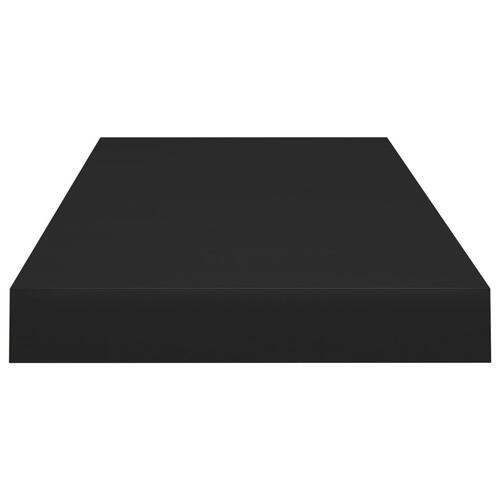 Væghylder 2 stk. 60x23,5x3,8 cm MDF sort
