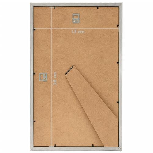 Billedrammer 5 stk. til bord 13x18 cm MDF sølvfarvet