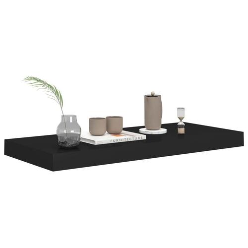 Væghylder 4 stk. 60x23,5x3,8 cm MDF sort