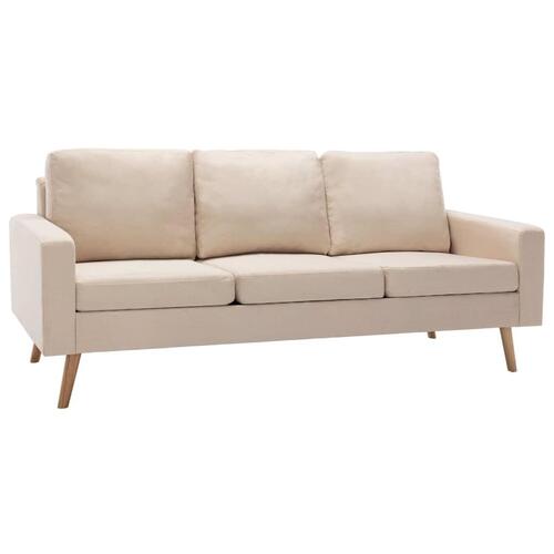 2 personers sofa stof cremefarvet