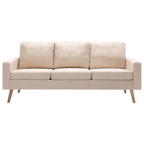 2 personers sofa stof cremefarvet
