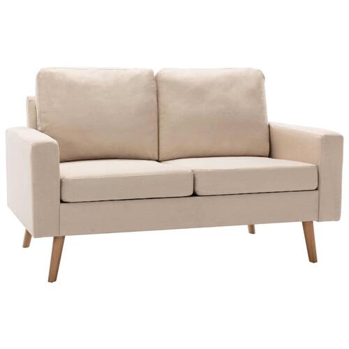2 personers sofa stof cremefarvet