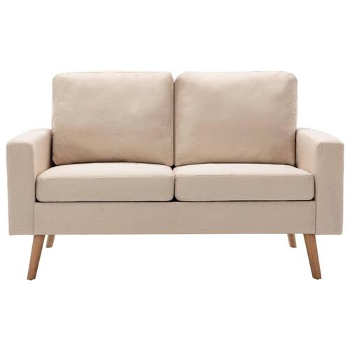 2 personers sofa stof cremefarvet