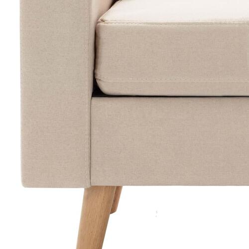 2 personers sofa stof cremefarvet