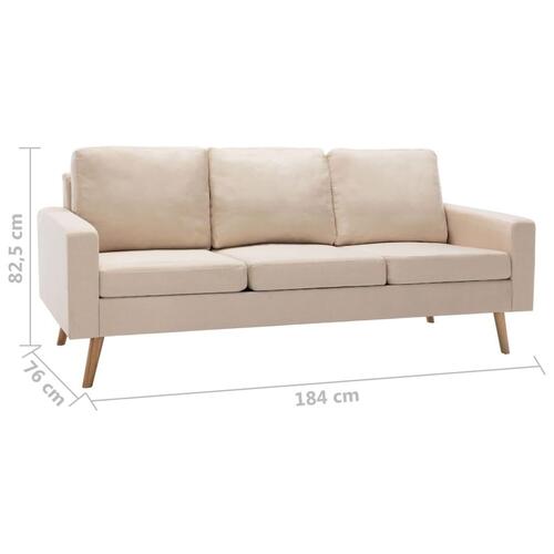 2 personers sofa stof cremefarvet