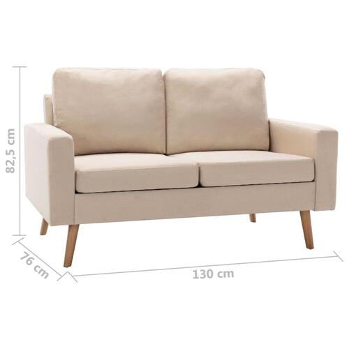 2 personers sofa stof cremefarvet