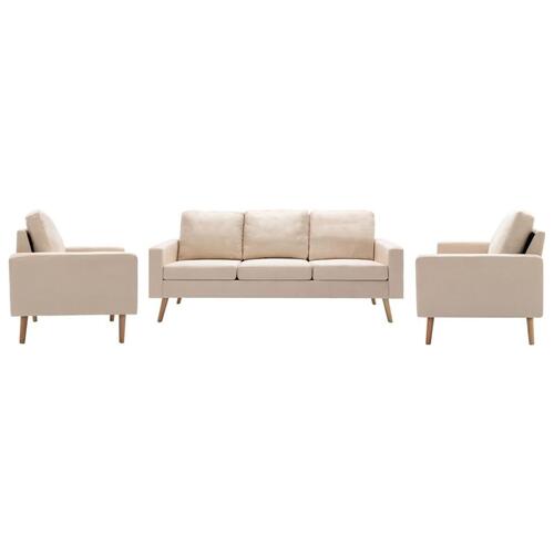 3 personers sofa stof cremefarvet