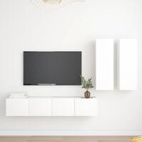 Tv-skabe 4 dele spånplade hvid