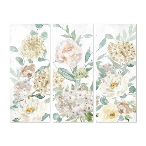 Lærredsmaleri - floral, håndlavet, 55 × 135 cm