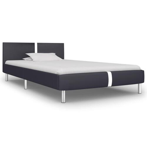 Sengestel 90 x 200 cm sort kunstlæder