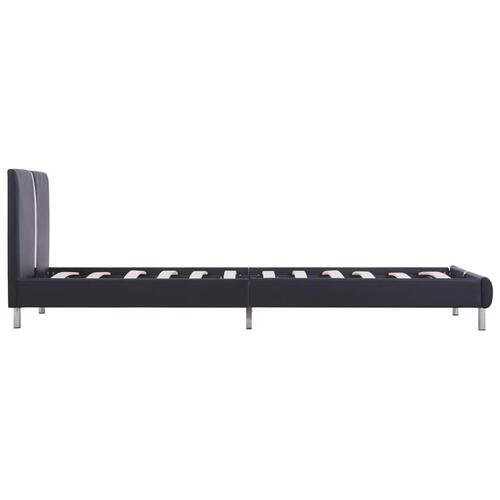 Sengestel 90 x 200 cm sort kunstlæder